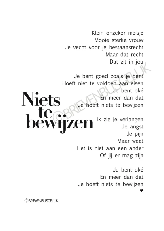 niets te bewijzen