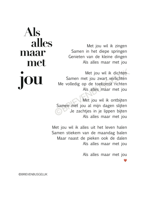 Als alles maar met jou A5
