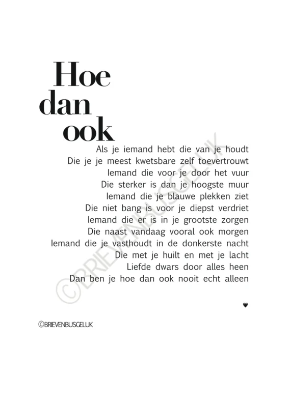 Hoe dan ook A5
