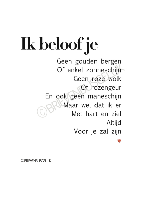 Ik beloof je A6