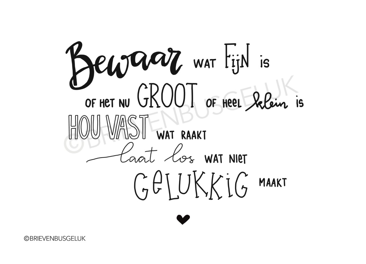 Bewaar wat fijn is A6